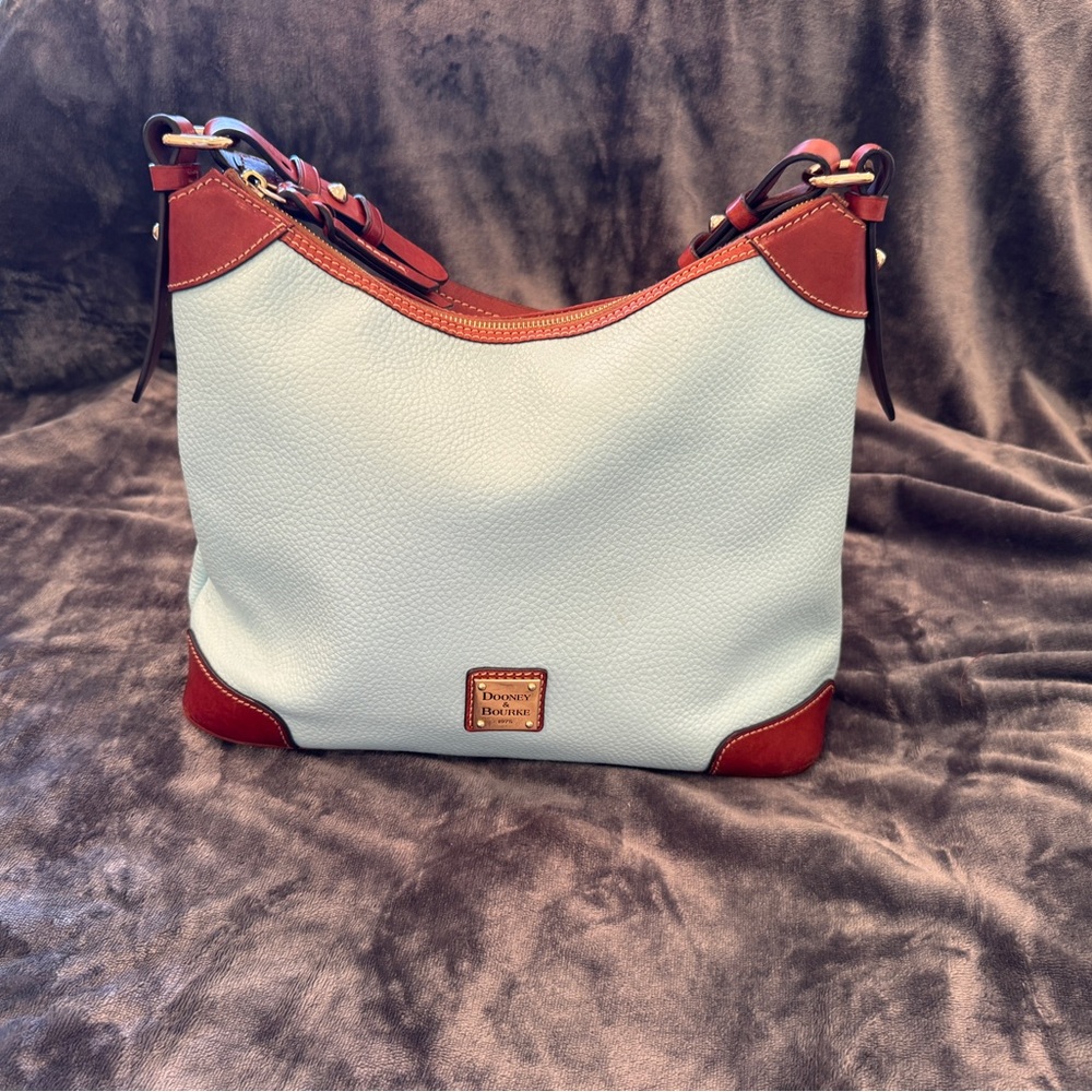 Dooney & Bourke Cream and Red Hobo Bag